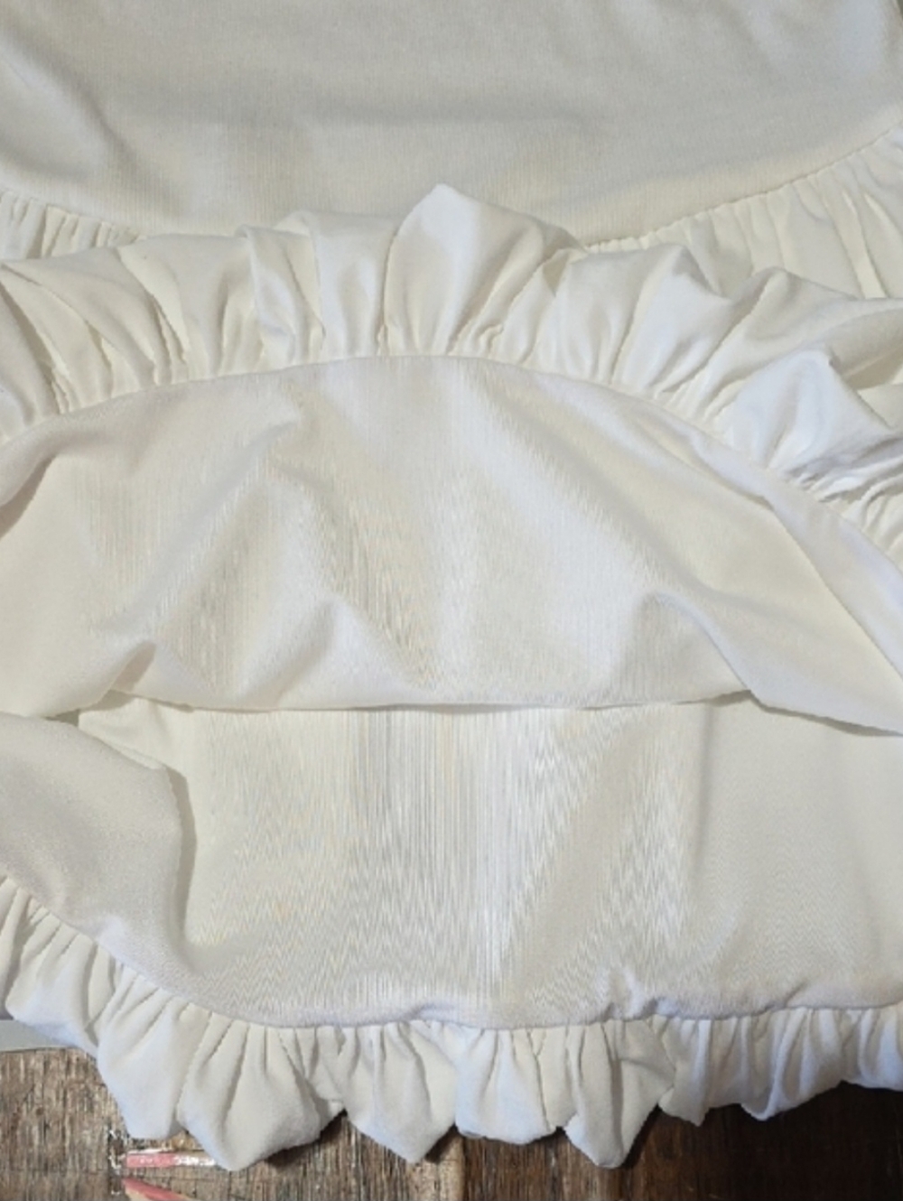 Bubble Hem White Square Neck Tank Dress - Picture 6 of 8